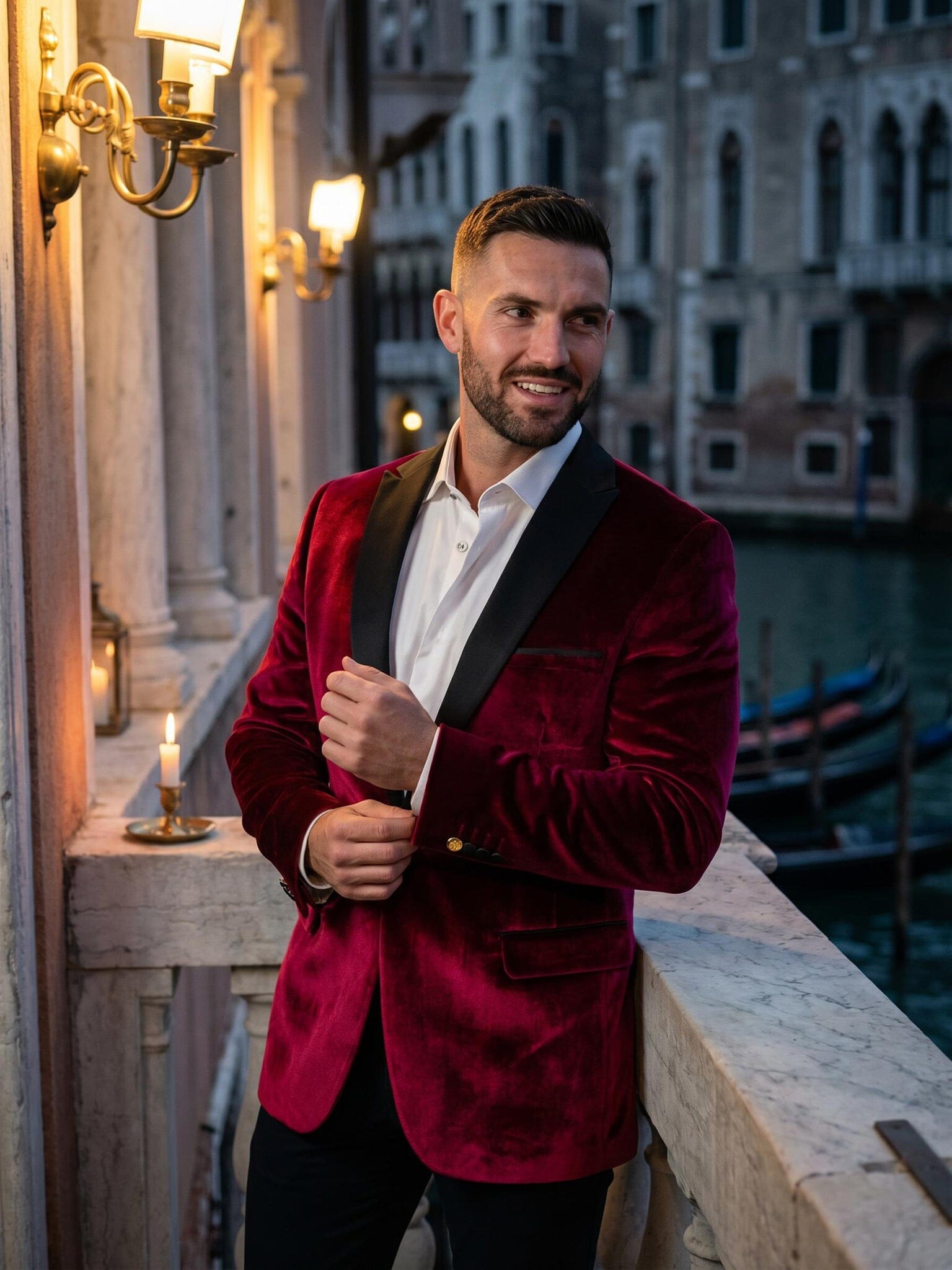 Tesla Velvet Red Blazer