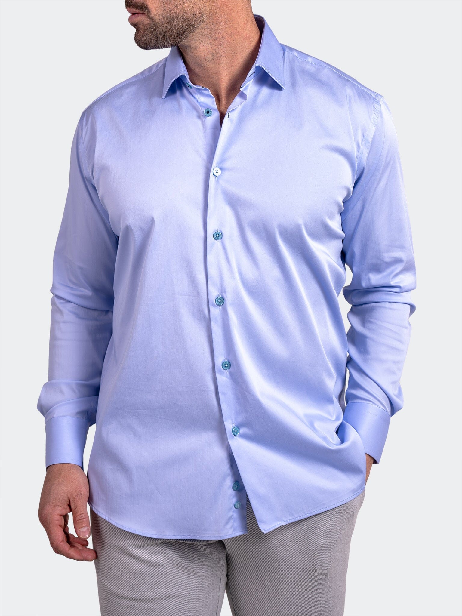 Black Label Softstretch Blue Shirt