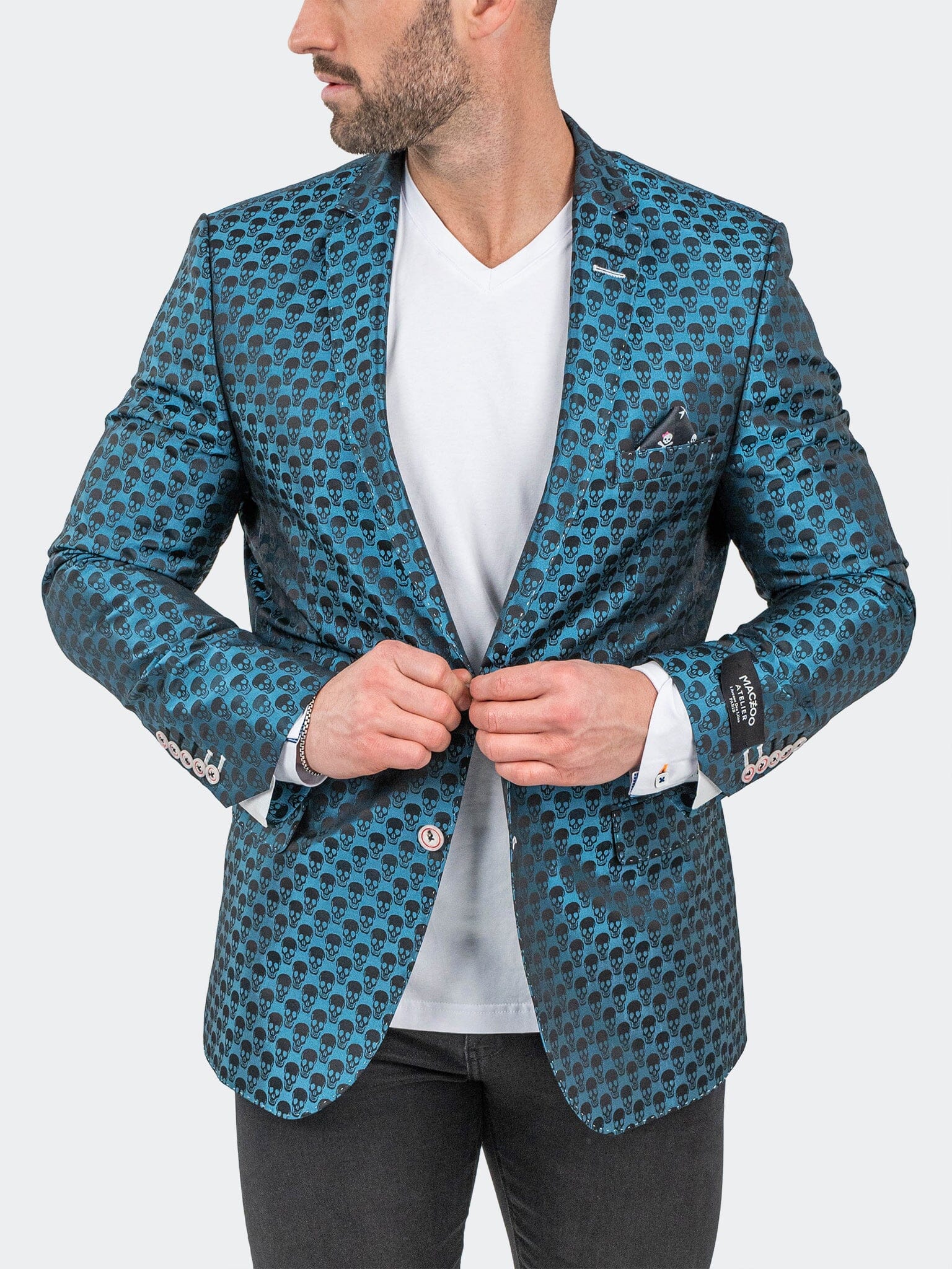 SkullRepeat Blue Blazer