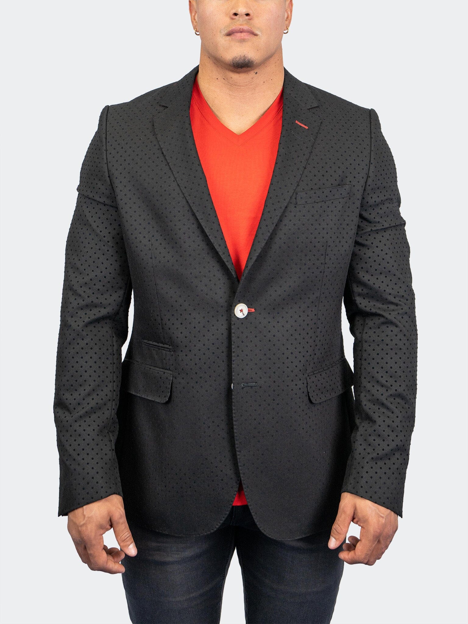 Socrates DotFlok Black Blazer