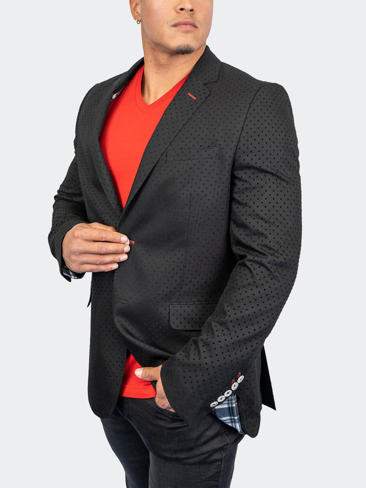 Socrates DotFlok Black Blazer