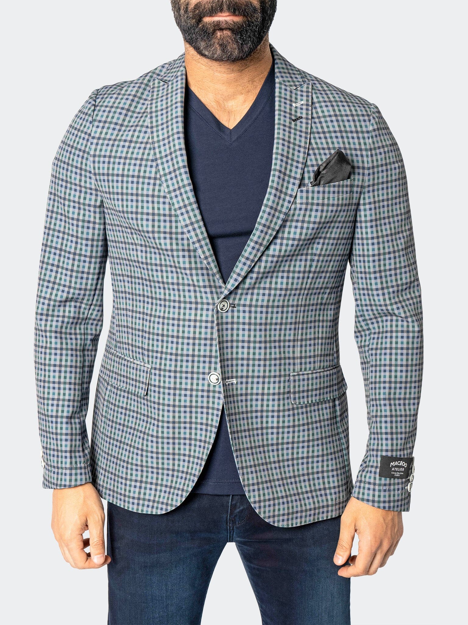 Descartes Gingham Green Blazer