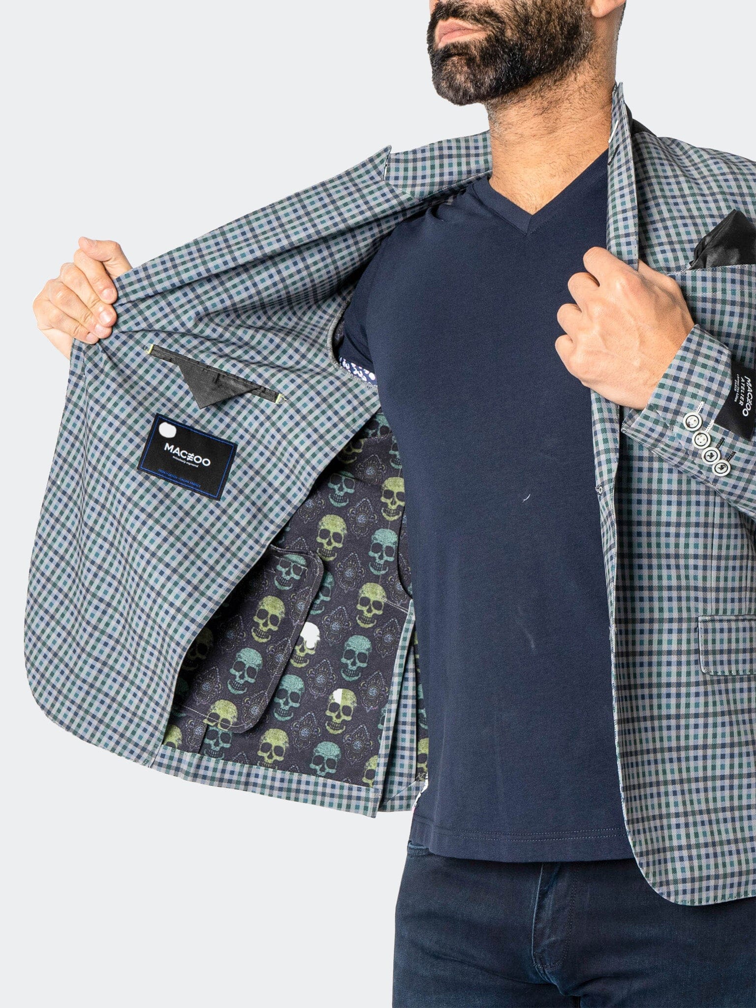 Descartes Gingham Green Blazer
