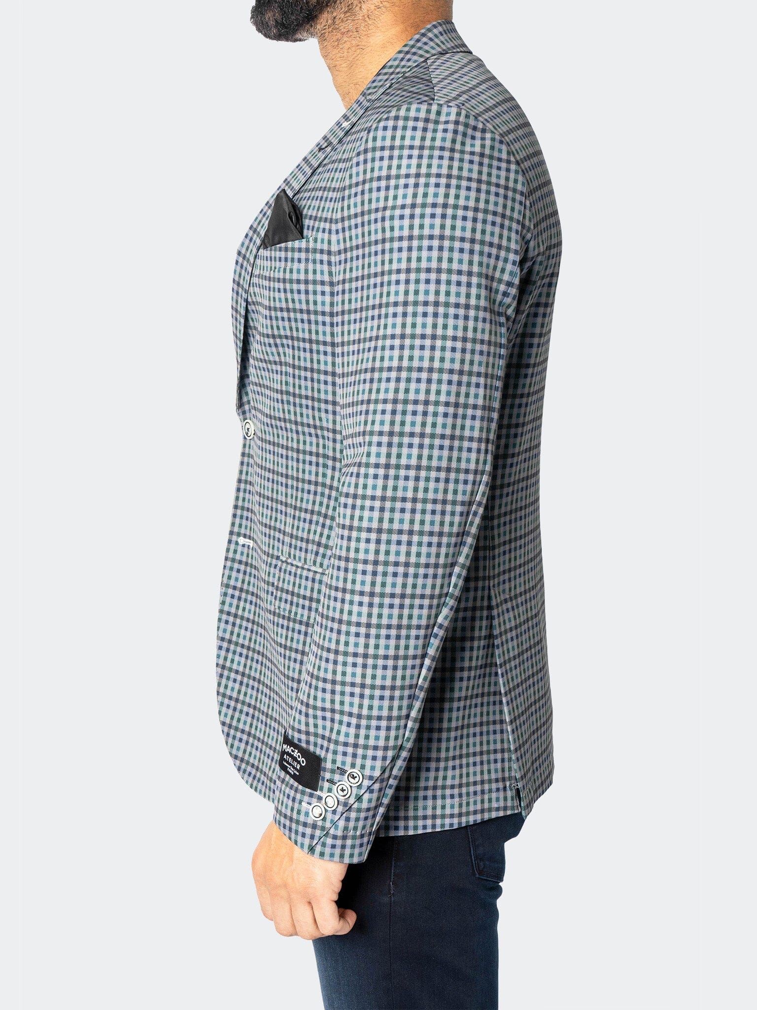 Descartes Gingham Green Blazer
