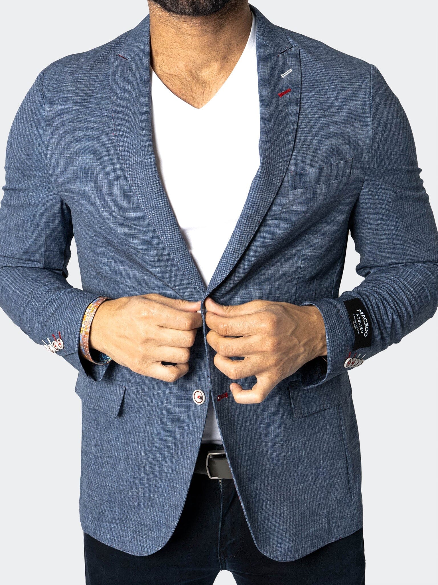 Unconstructed Slate Blue Blazer