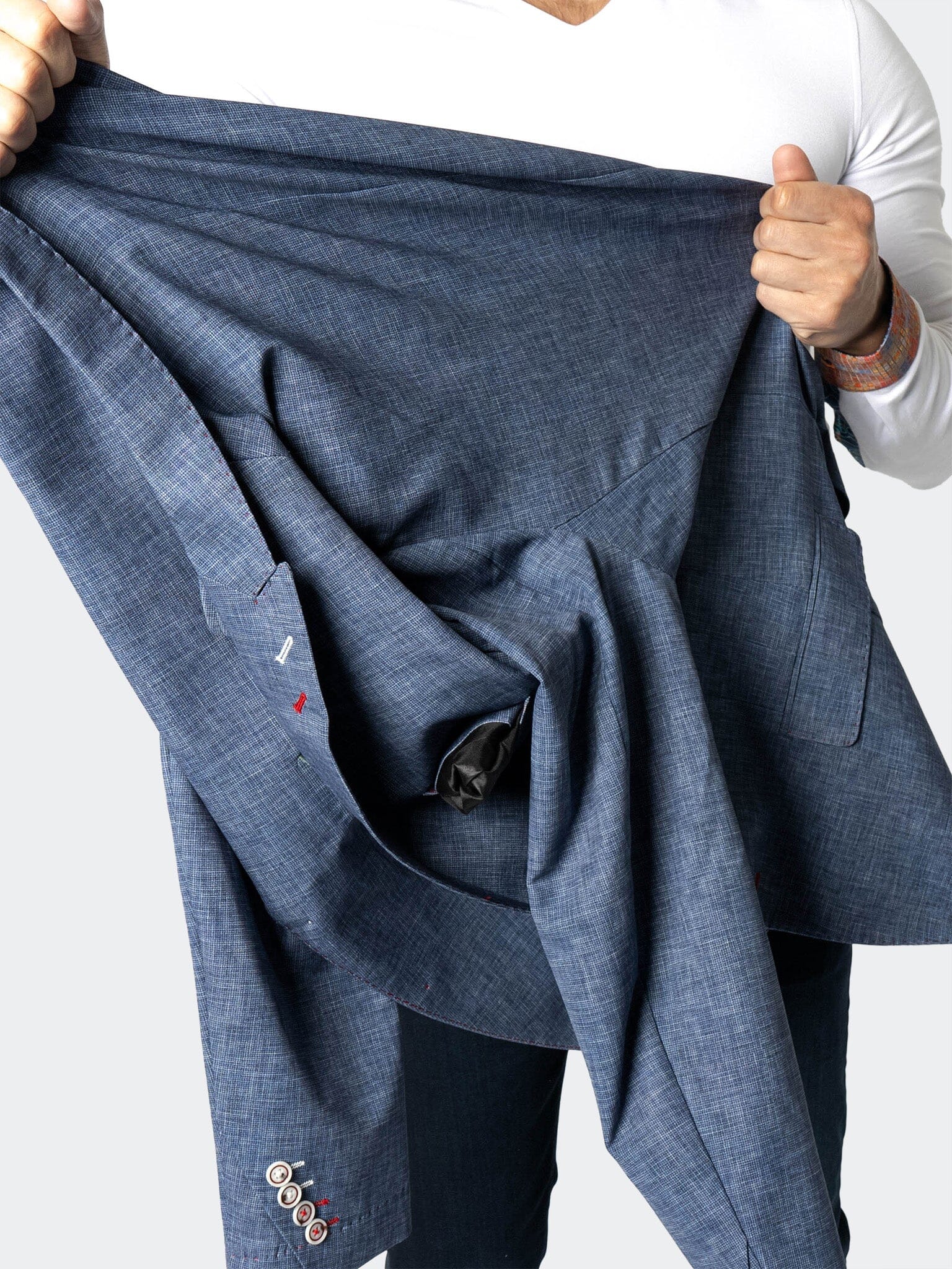 Unconstructed Slate Blue Blazer