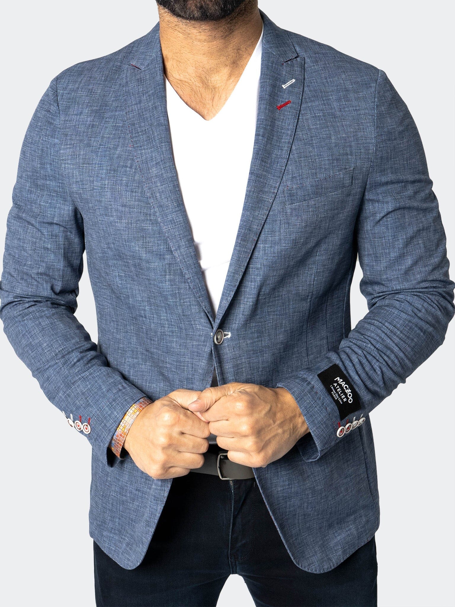Unconstructed Slate Blue Blazer