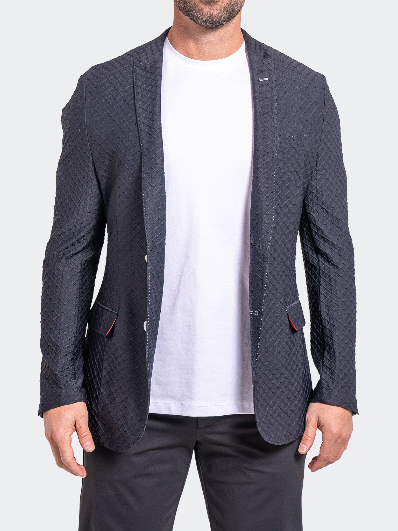 Unconstructed Stretch Black Blazer