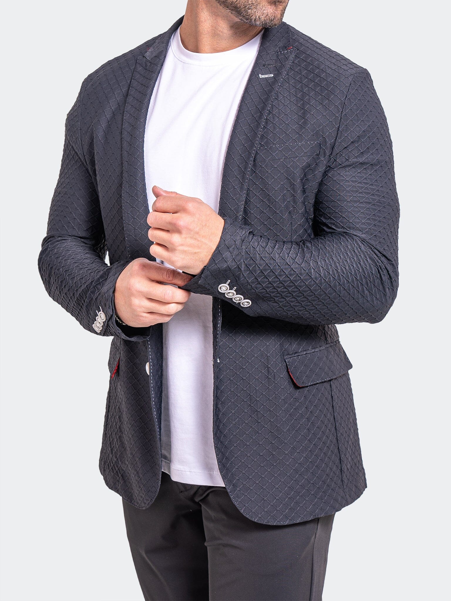 Unconstructed Stretch Black Blazer
