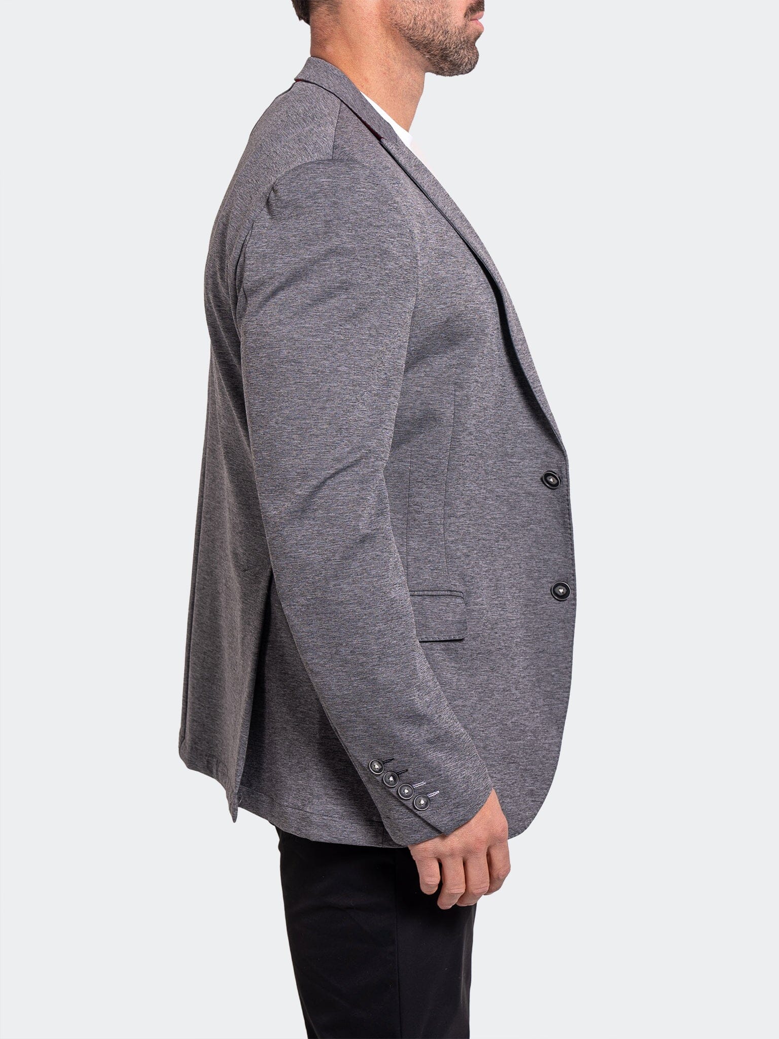 Unconstructed Stretch Grey Blazer
