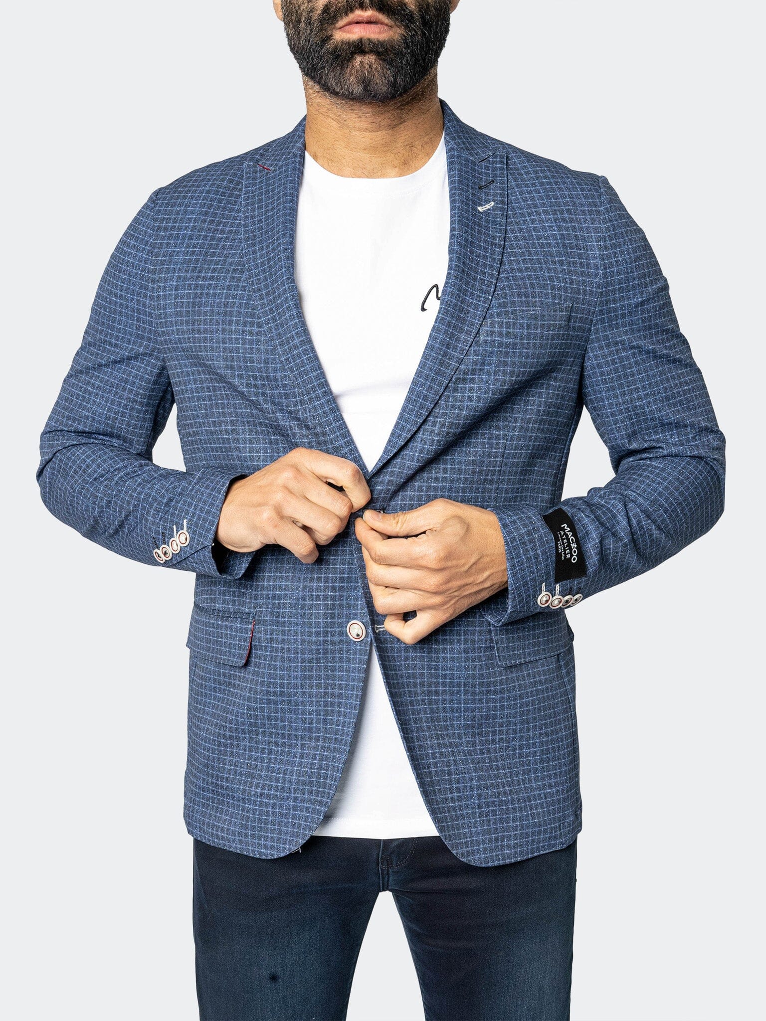 Unconstructed Vortex Blue Blazer