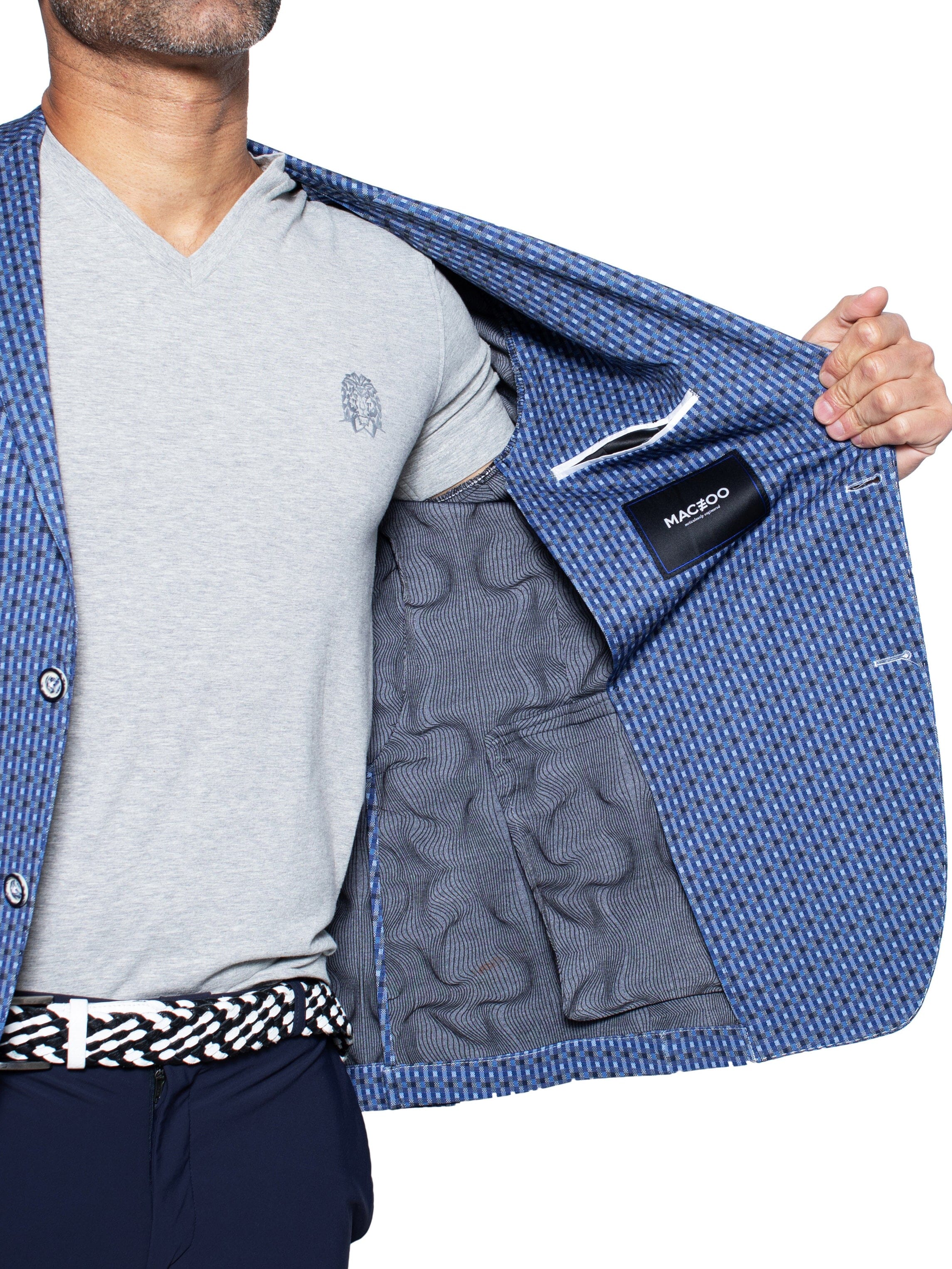 Blazer Unconstructed Square Gray