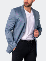 Blazer Unconstructed Descartes Denim3D Blue View-5