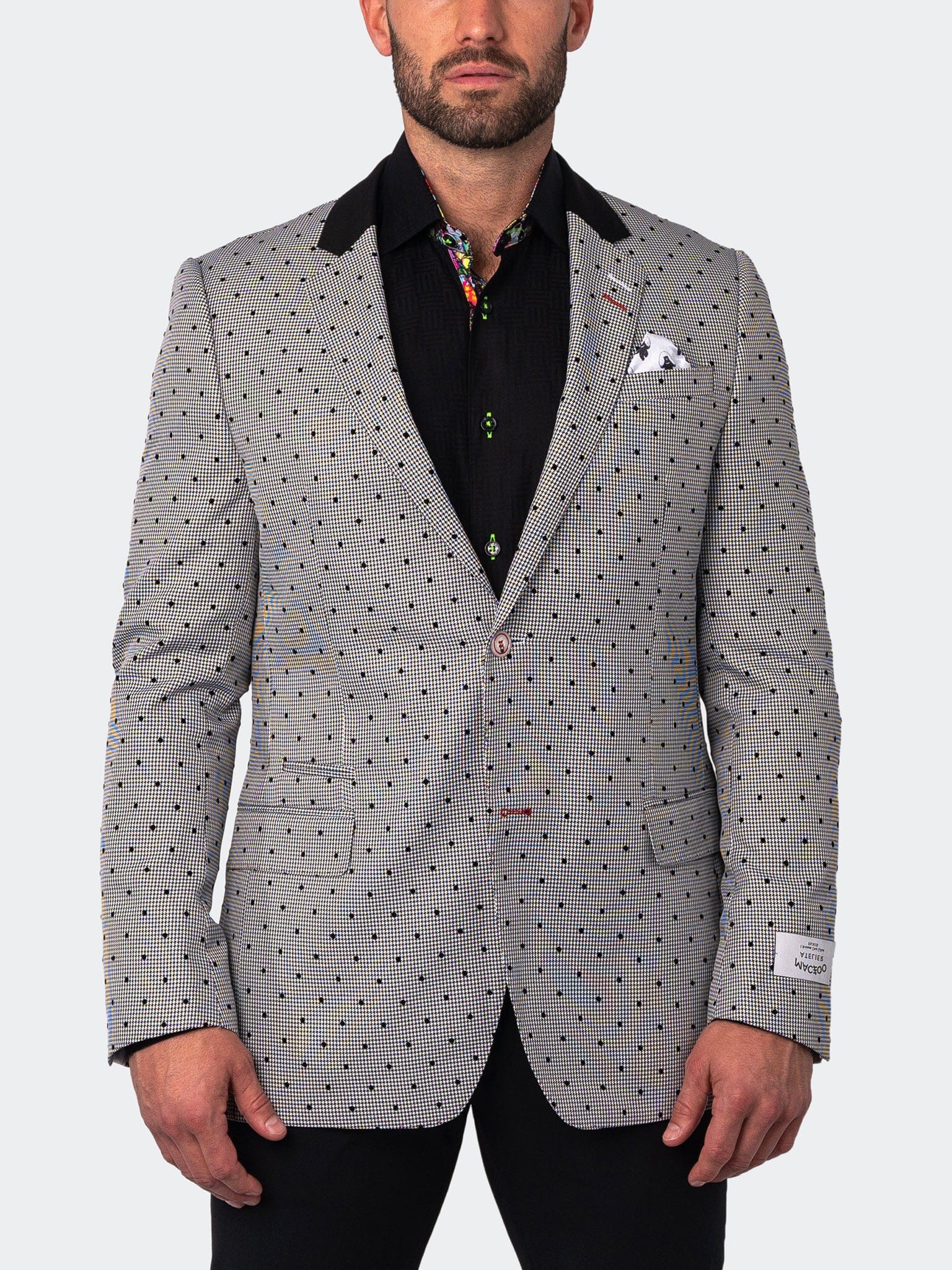Socrate Houndstooth White Blazer