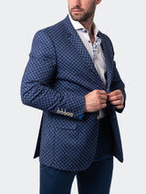 Blazer Unconstructed HoundstoothLg Blue View-5