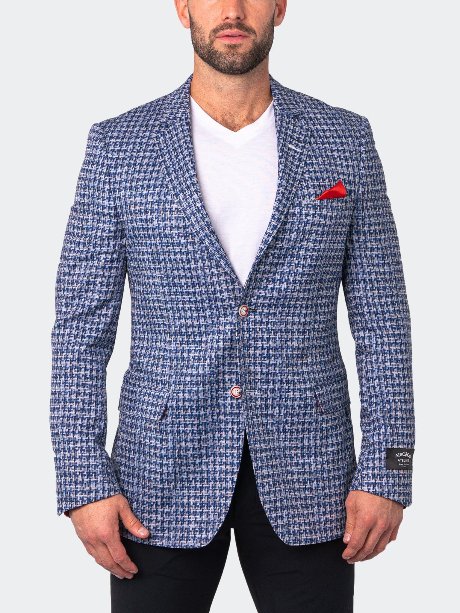 Blazer Unconstructed Interlocked Blue