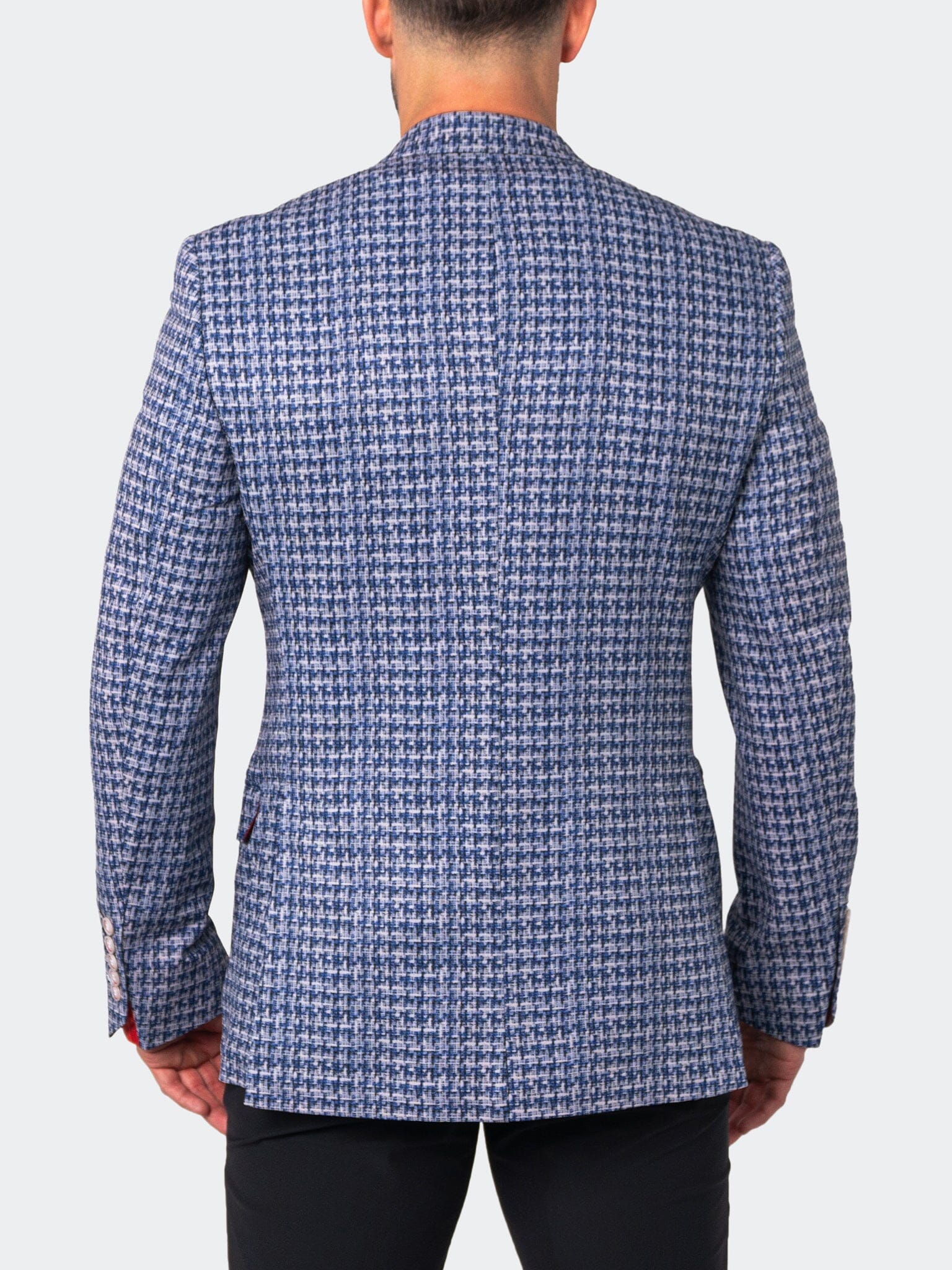 Blazer Unconstructed Interlocked Blue