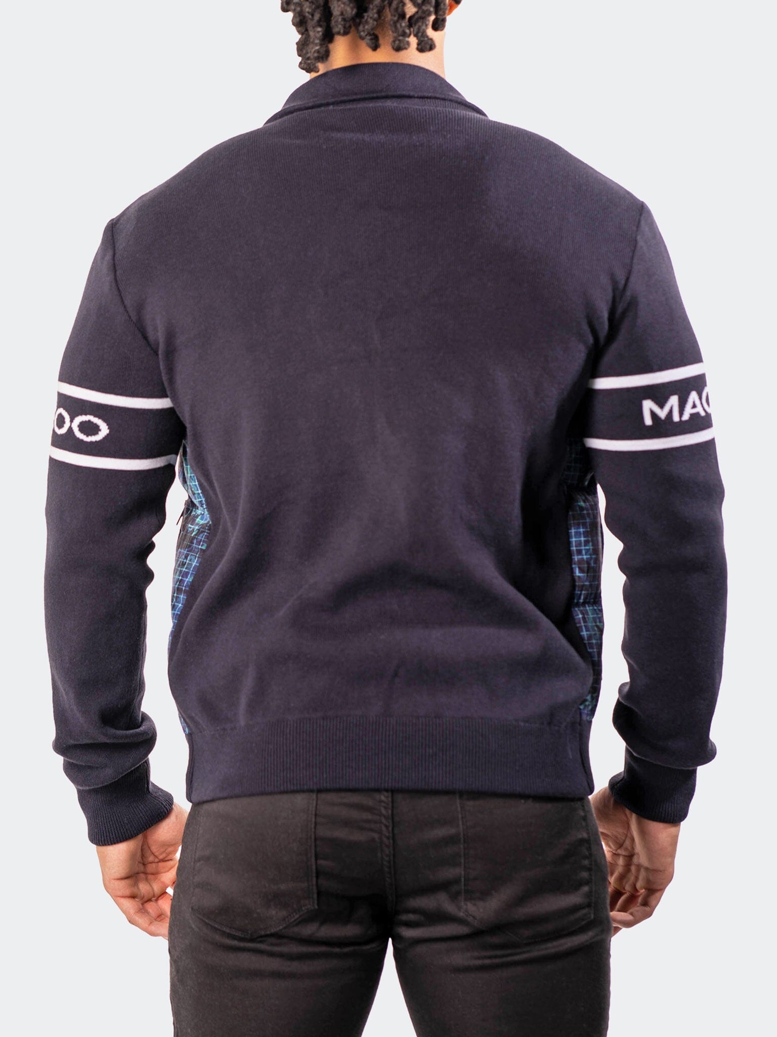 Ocean Graph Navy Bomber Jacket