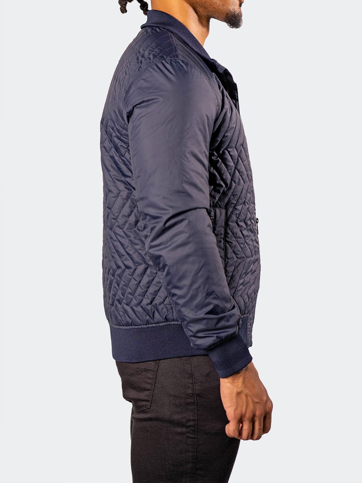 PuffyComb Navy Bomber Jacket