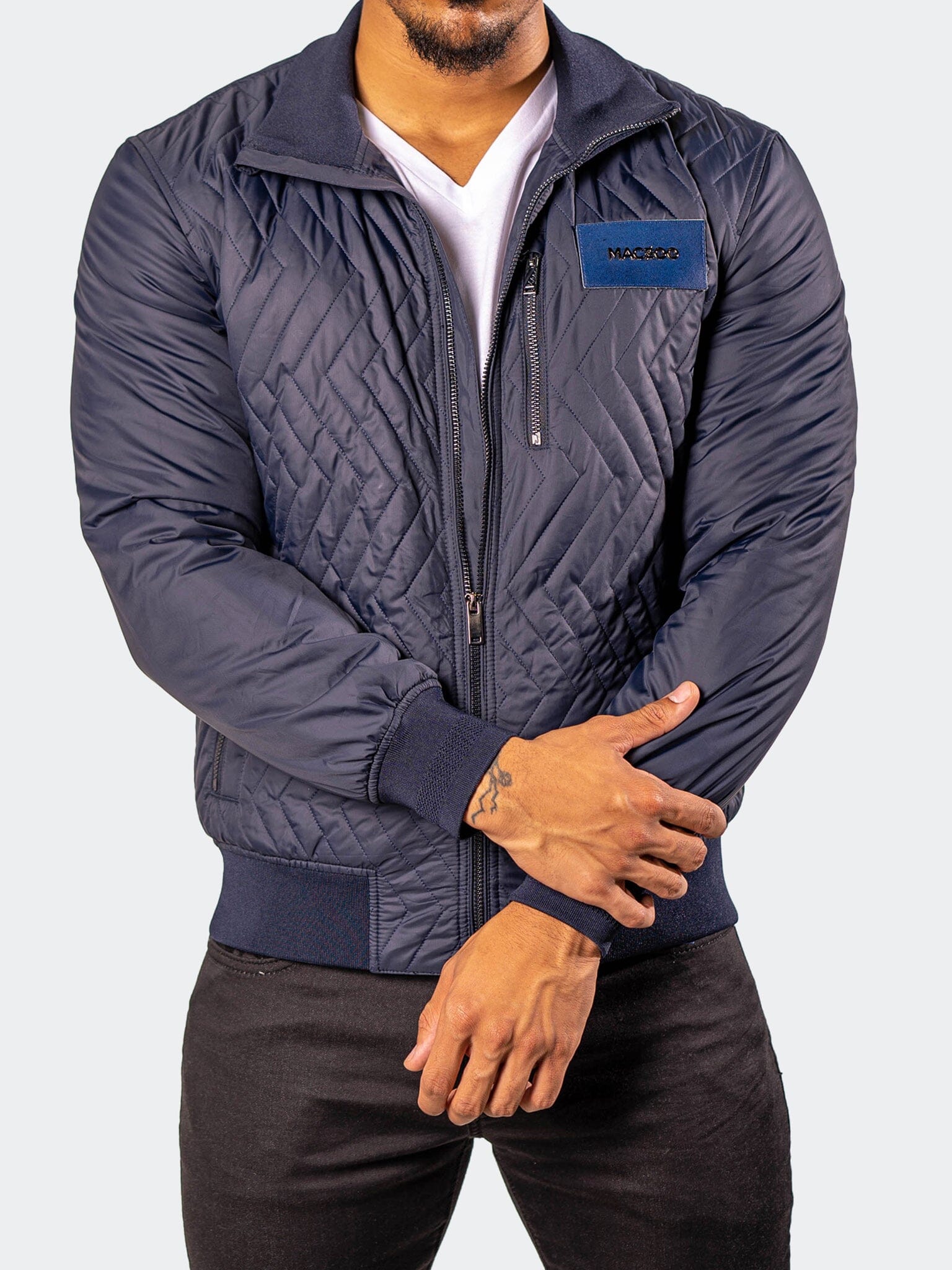 PuffyComb Navy Bomber Jacket