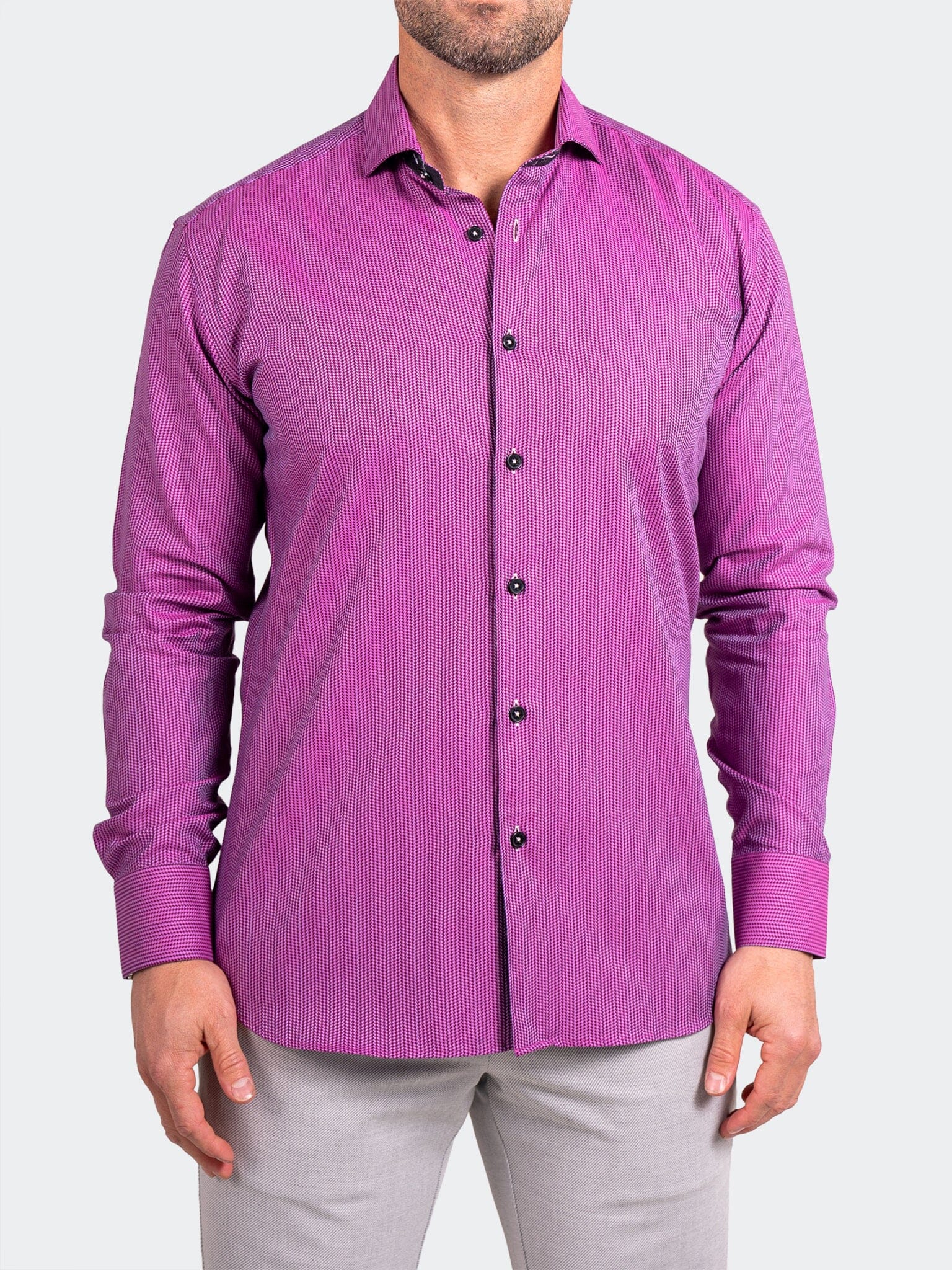 mauve pink dress shirt Ash & Erie Pink Wrinkle Resistant Dress Shirt for Short Men