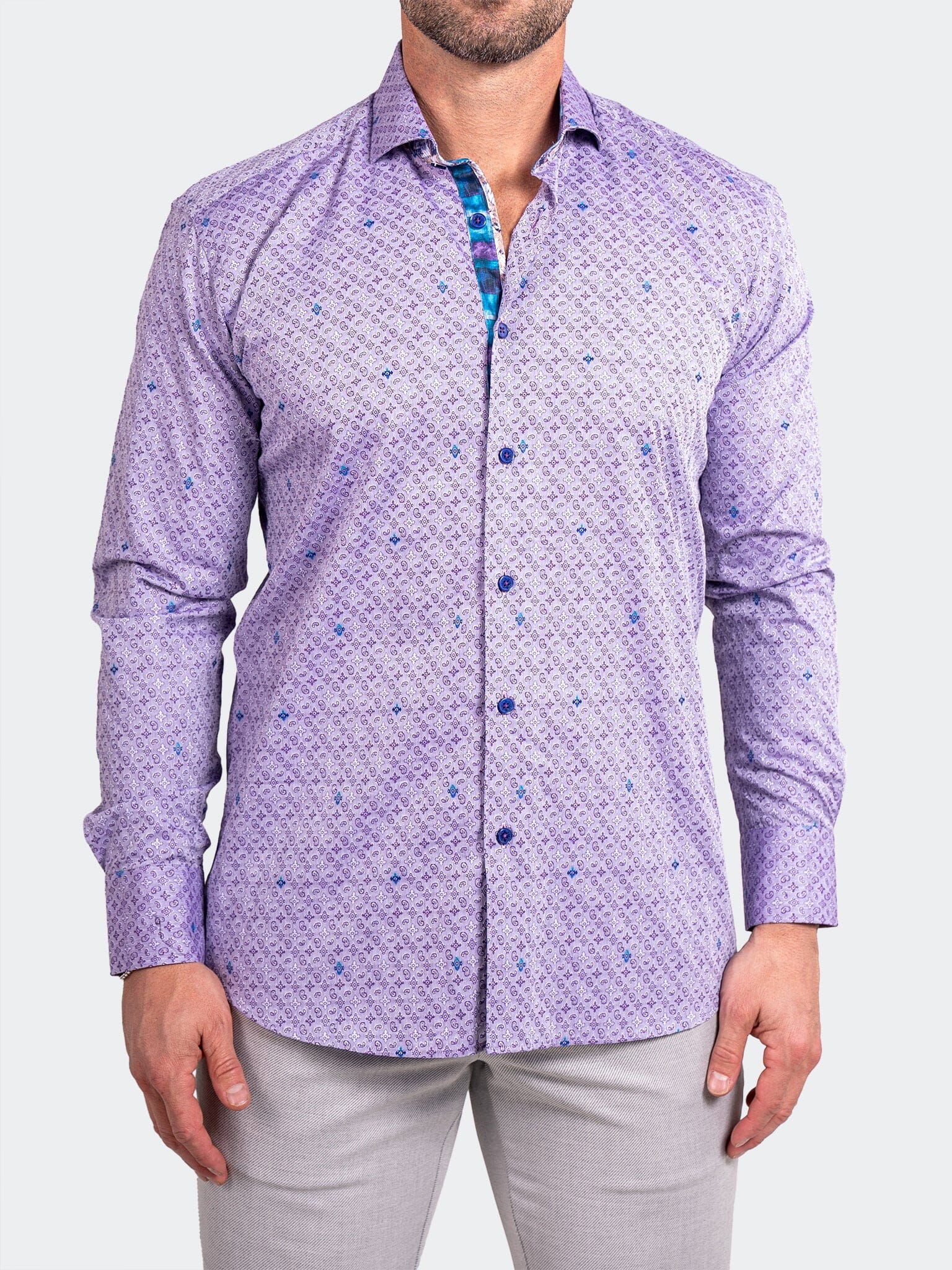 purple dress shirt for men Eins Ascension Lilac Shirt