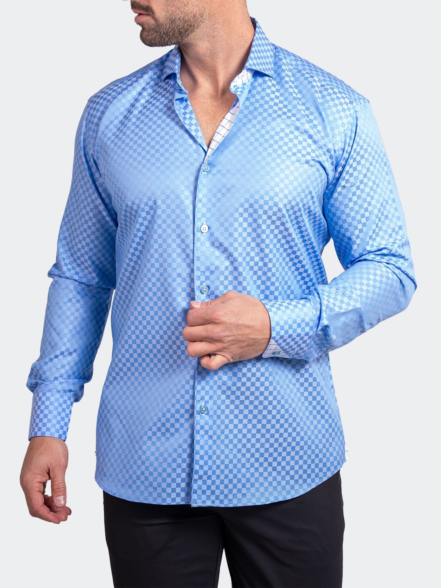 Eins Ascension Sky Check Shirt