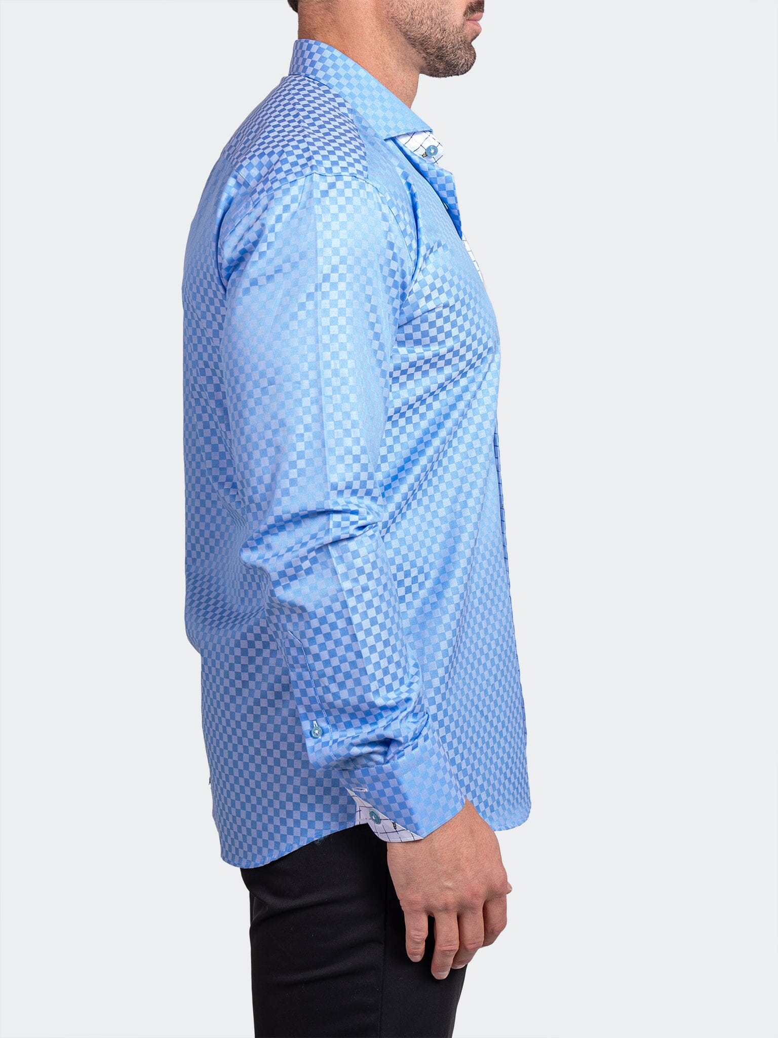 Eins Ascension Sky Check Shirt