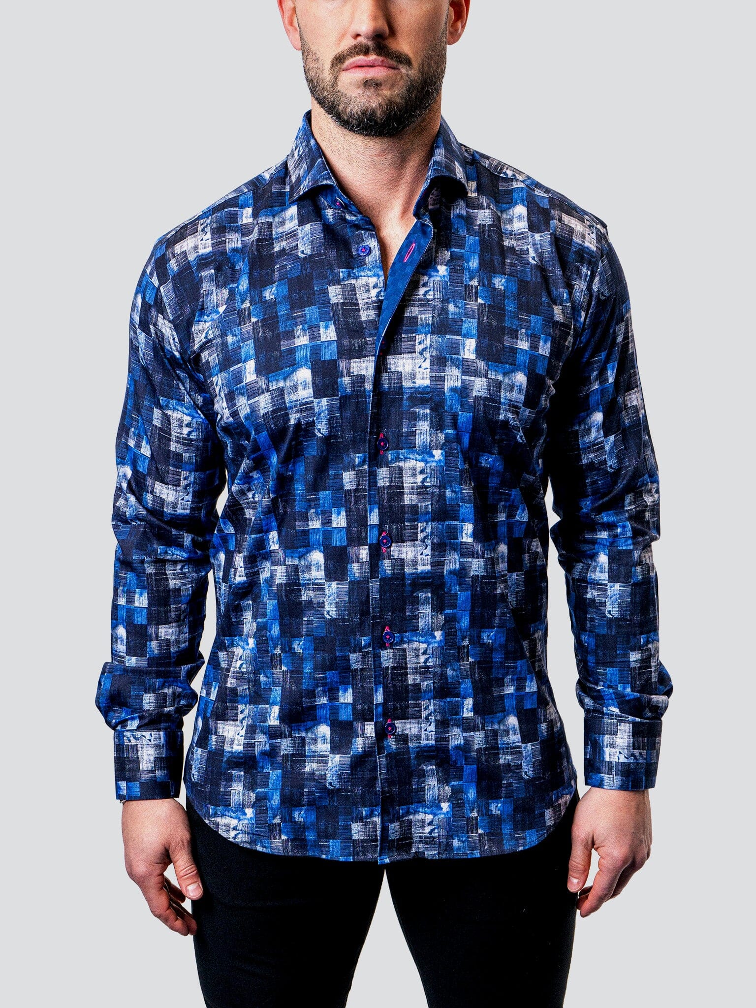 Eins Blurred Gingham Blue
