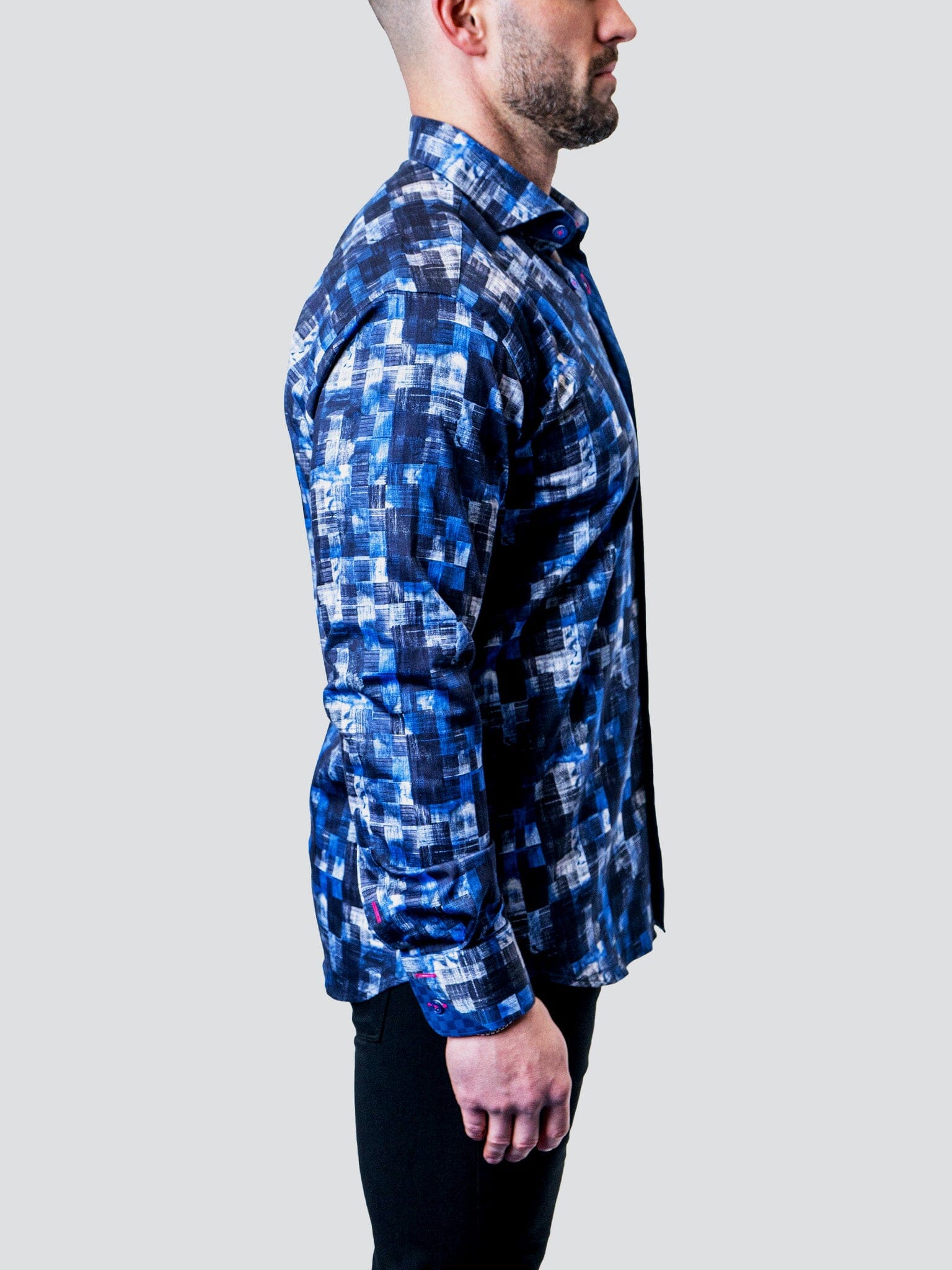 Eins Blurred Gingham Blue