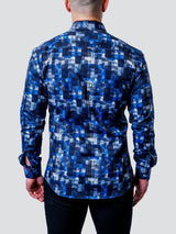 Eins Blurred Gingham Blue View-7