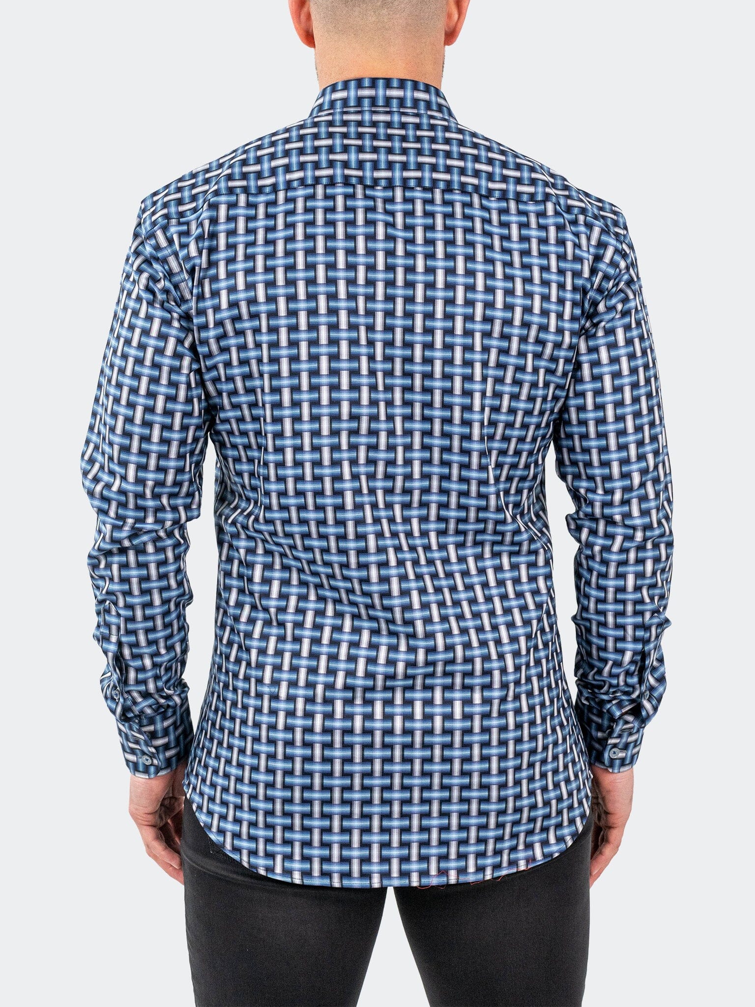 Eins JacqDigiWeave Blue Shirt