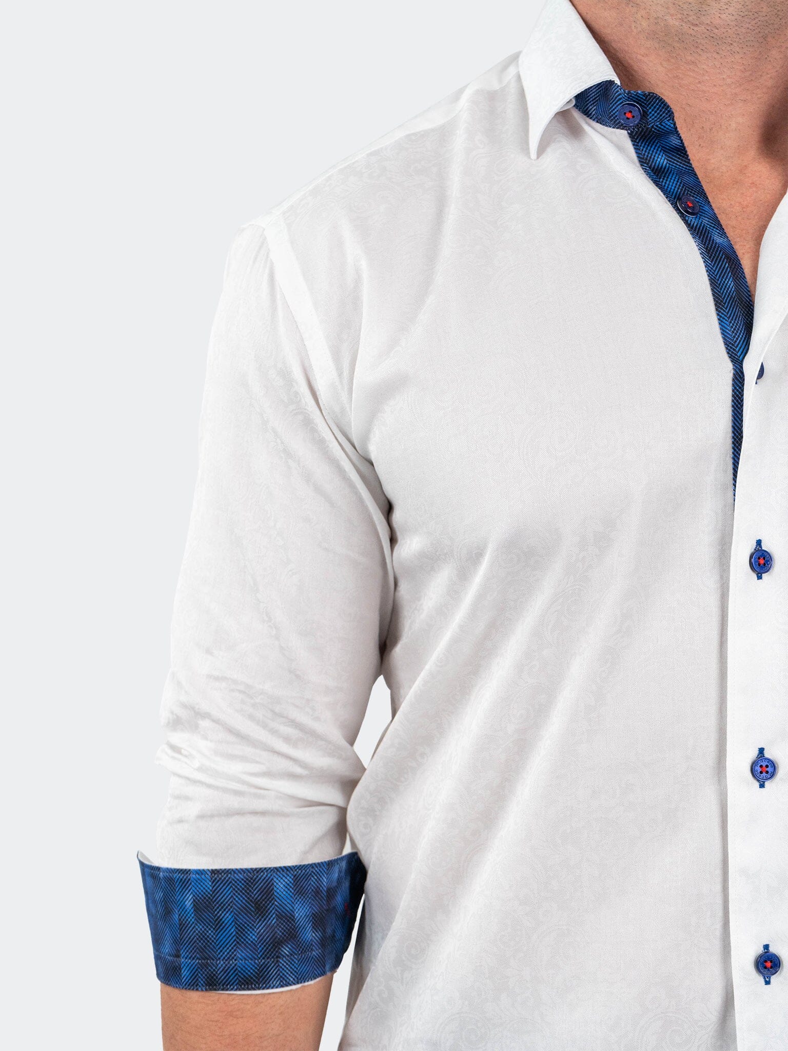 Eins JacqFrostedPaisley White
