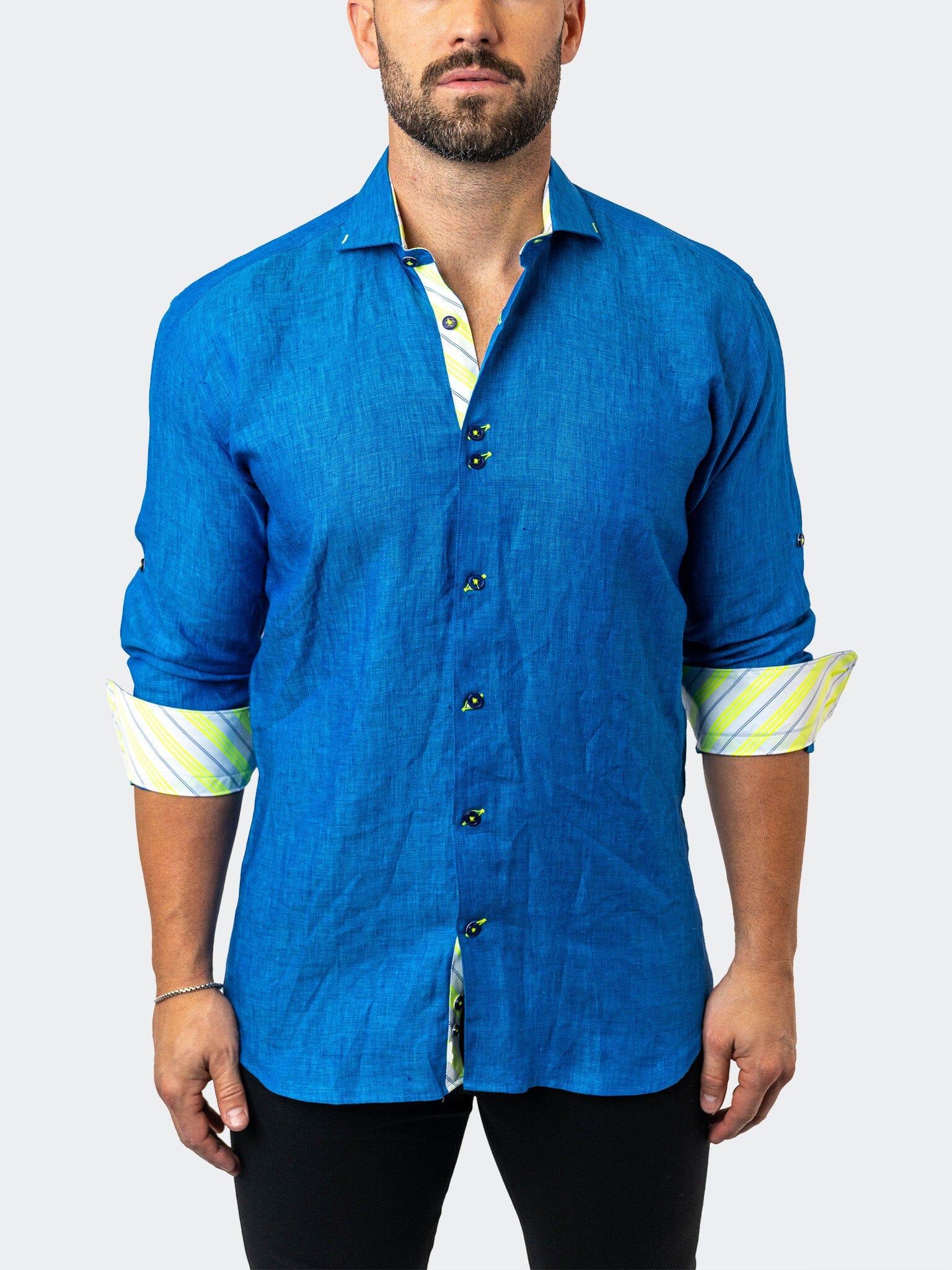Eins Lenny Blue Linen Shirt