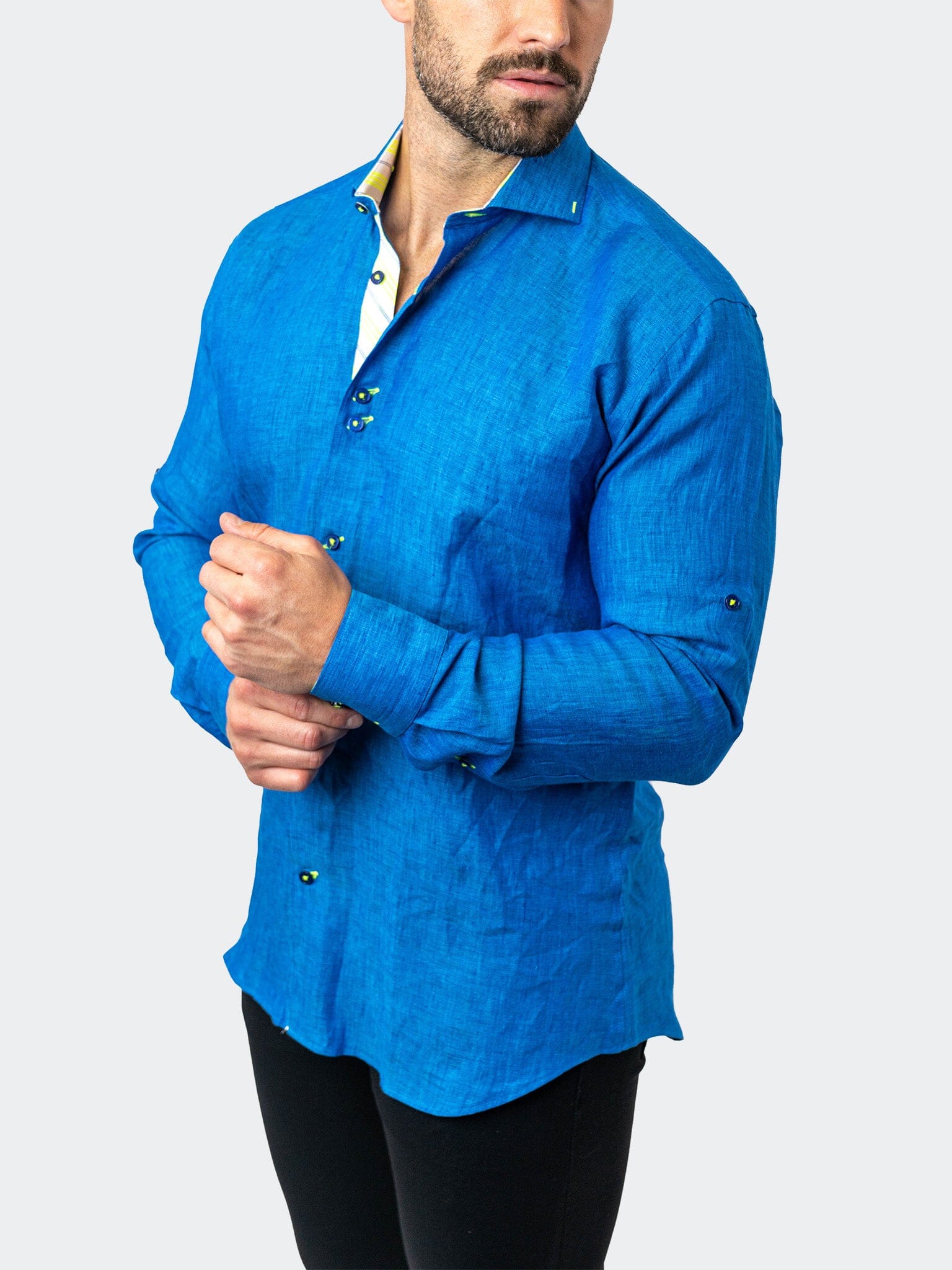 Eins Lenny Blue Linen Shirt