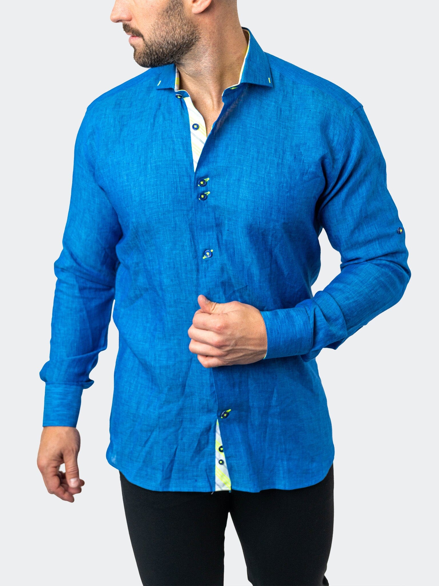Eins Lenny Blue Linen Shirt