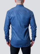 Eins Stretch MAZE GINGHAM BLUE View-6