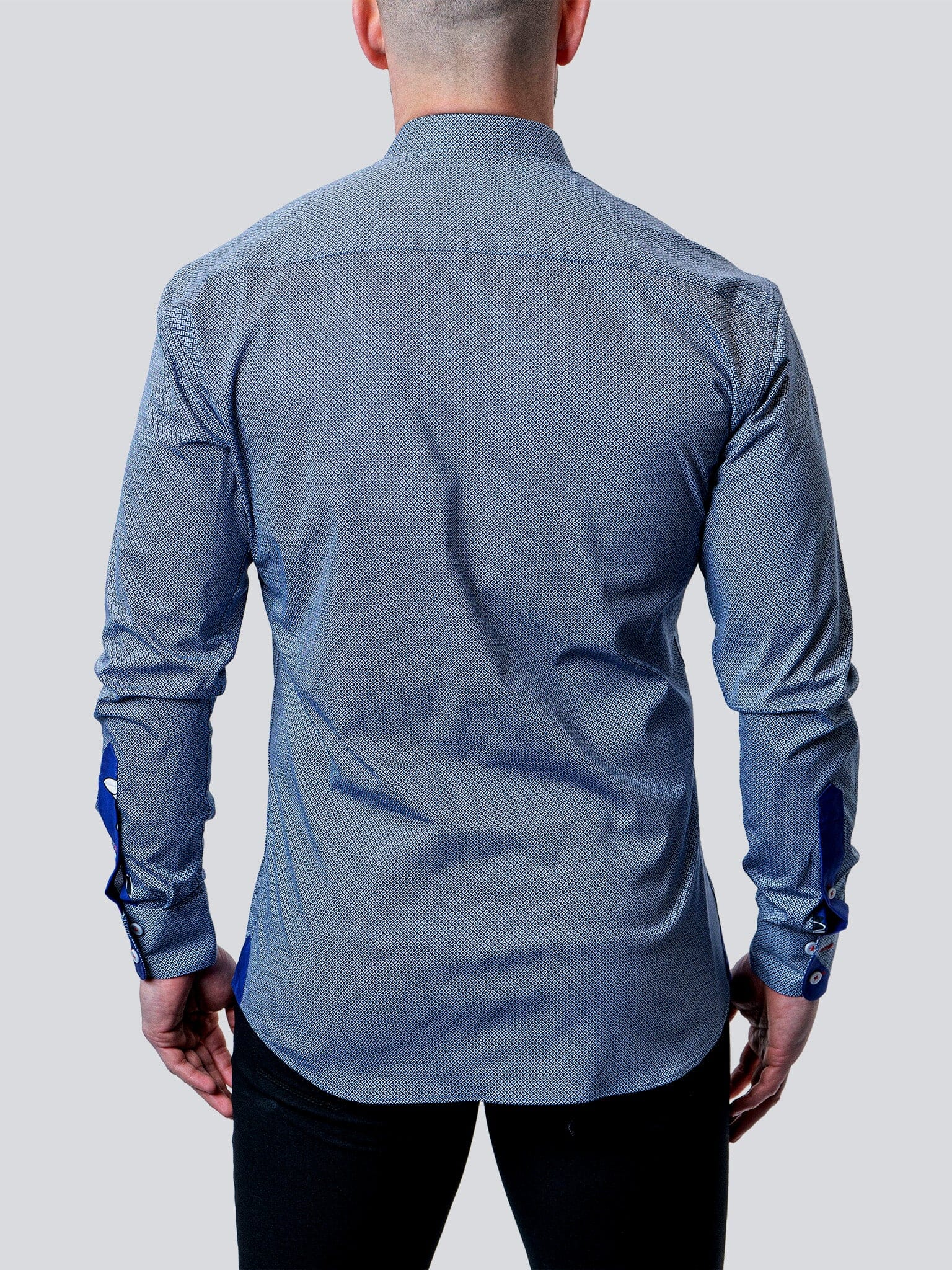 Eins Micro Cube Blue Shirt