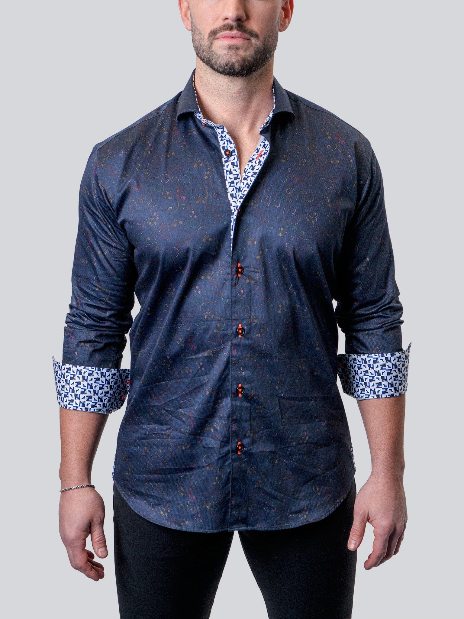 Eins Paisley Swirls Navy Shirt