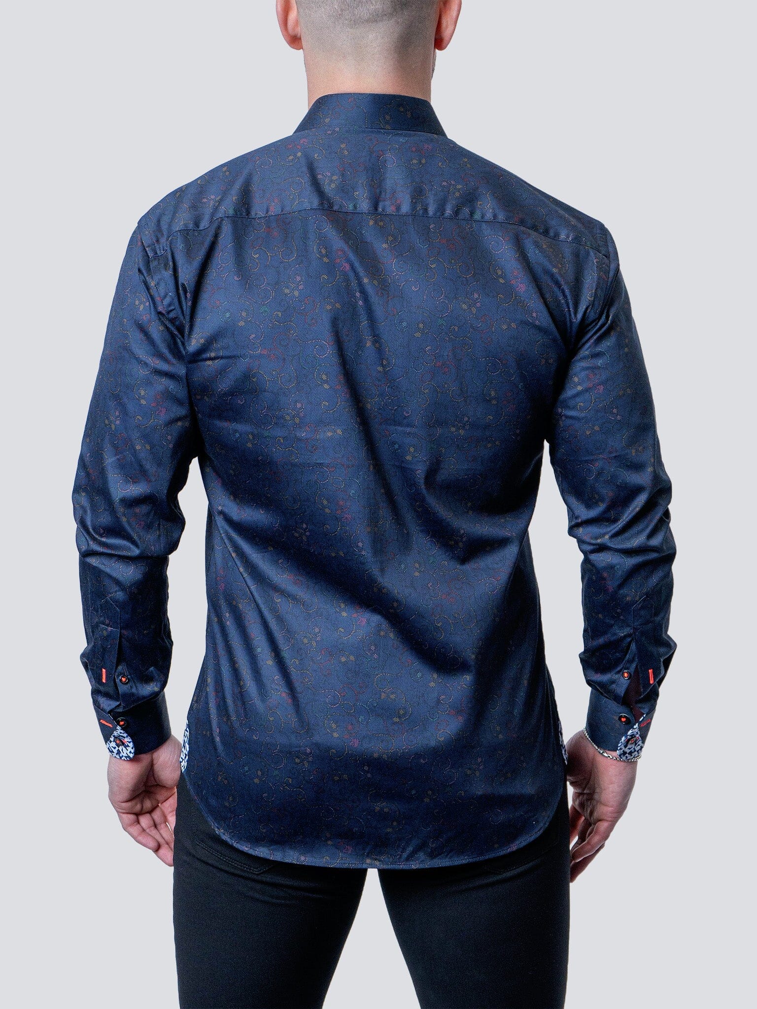 Eins Paisley Swirls Navy Shirt