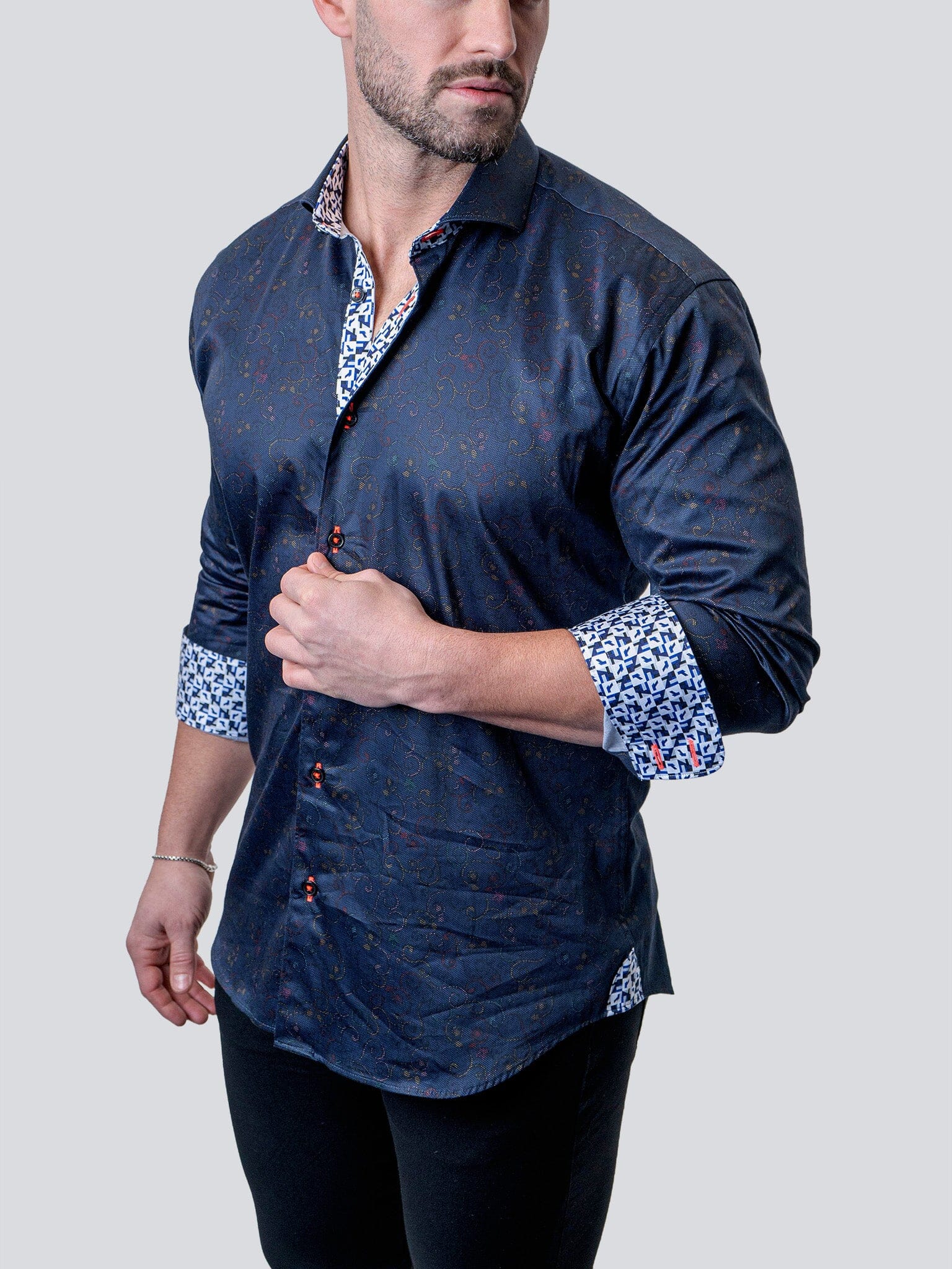 Eins Paisley Swirls Navy Shirt