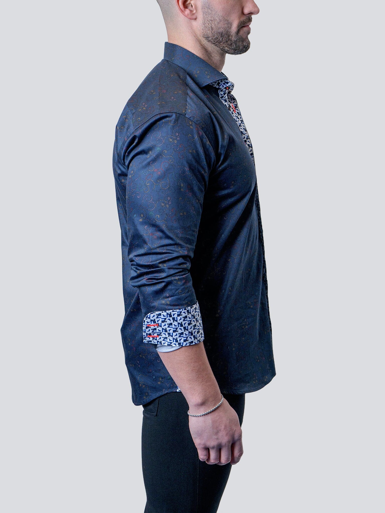 Eins Paisley Swirls Navy Shirt