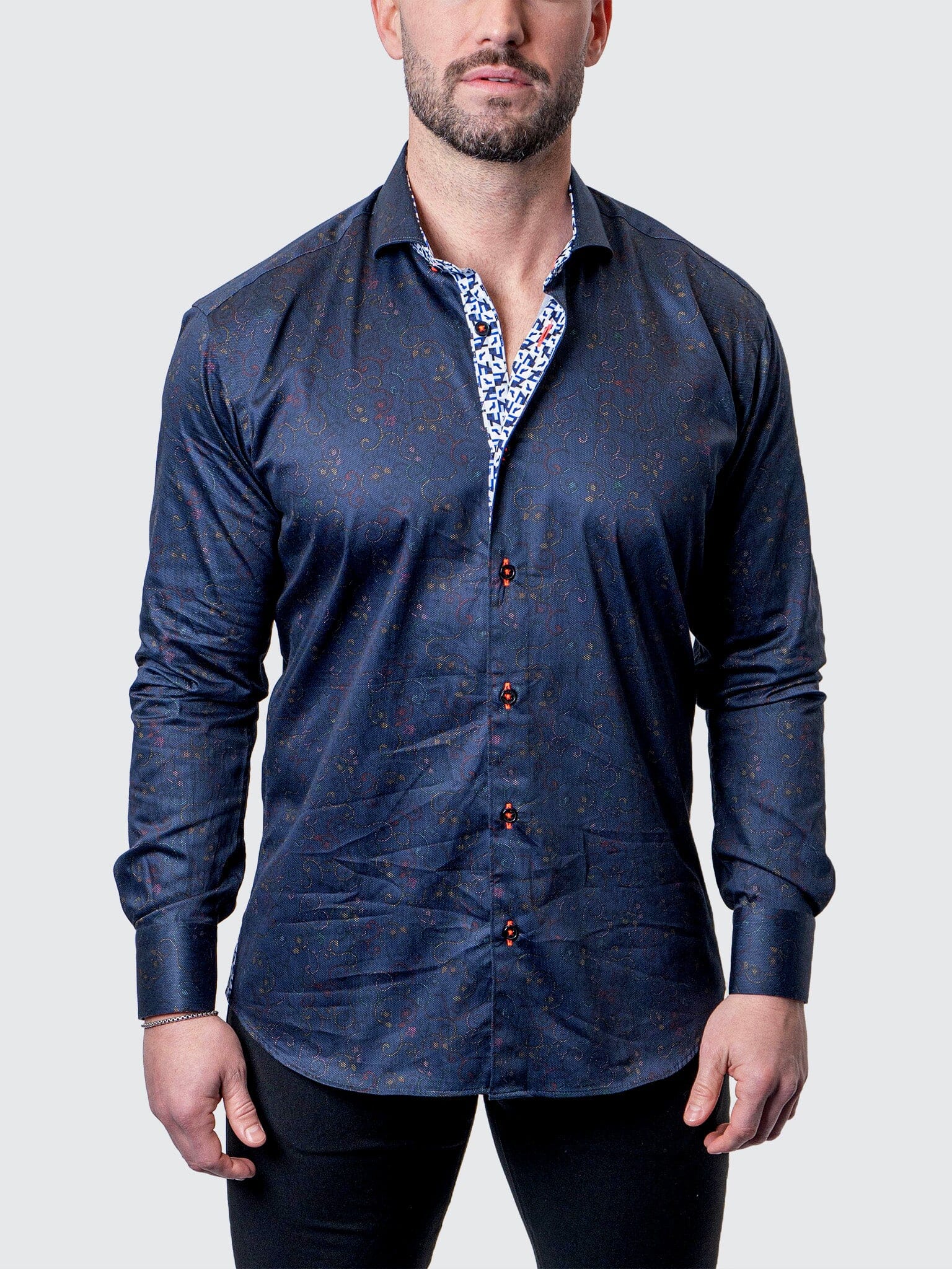 Eins Paisley Swirls Navy Shirt