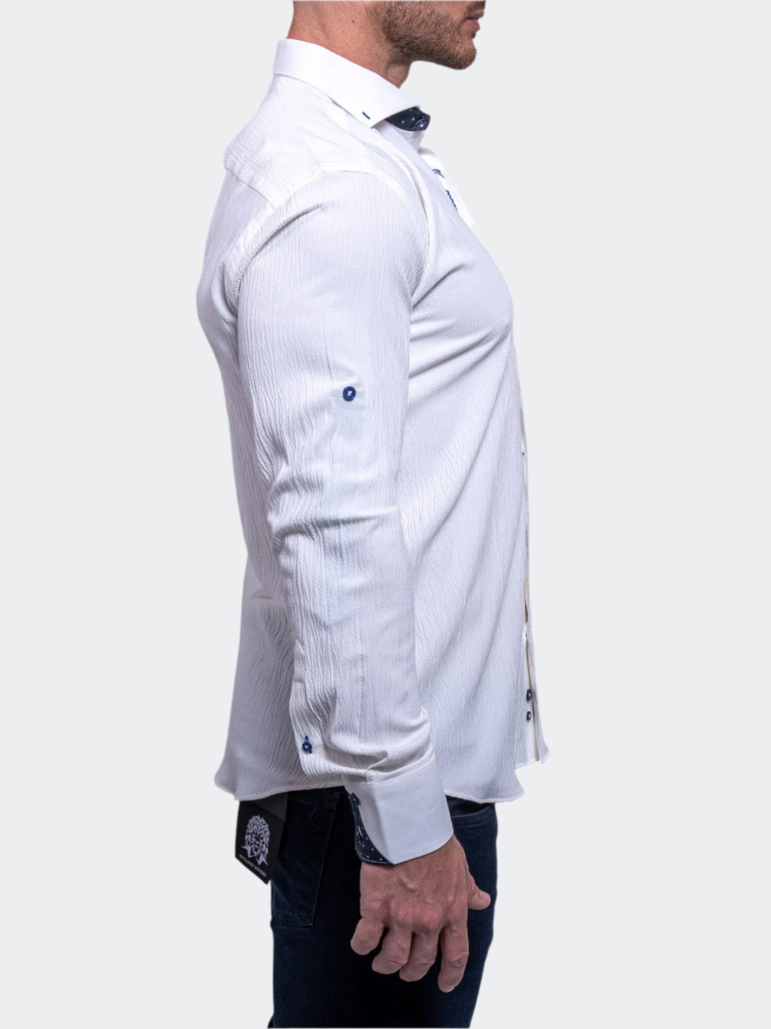 Eins Crinkle White Shirt