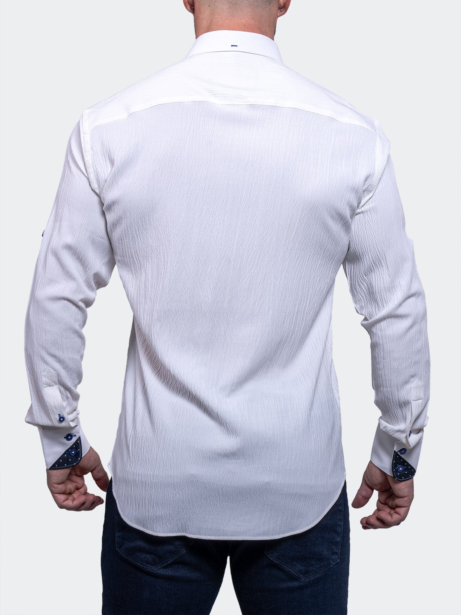 Eins Crinkle White Shirt