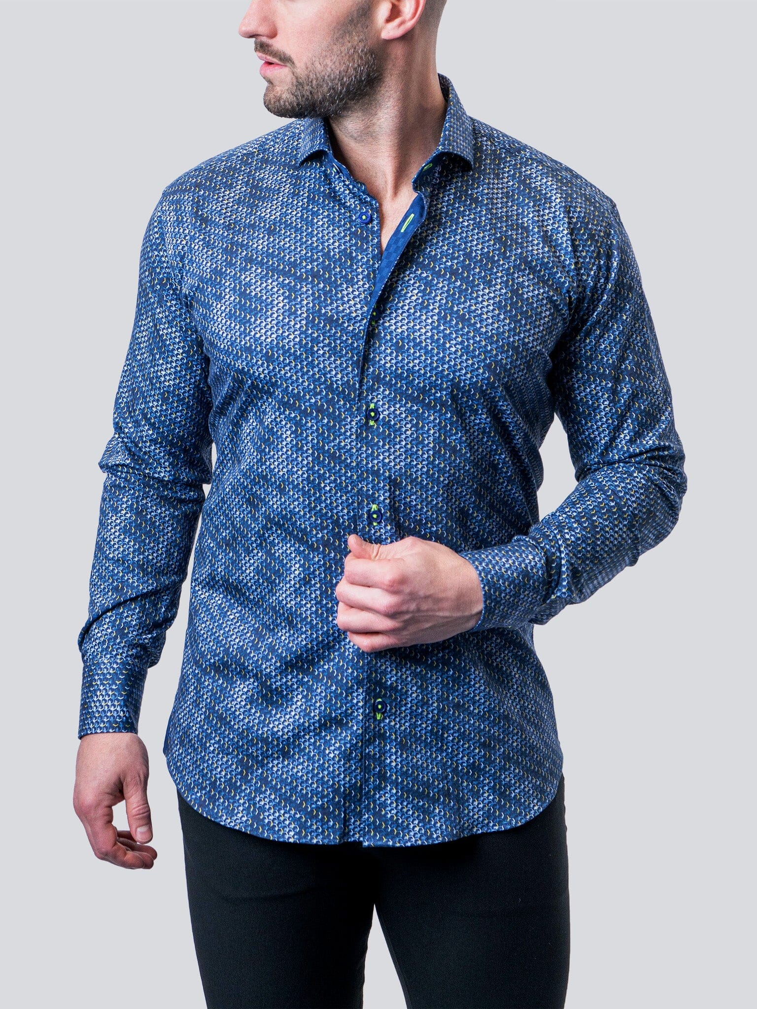 Ripples Blue Dress Shirt