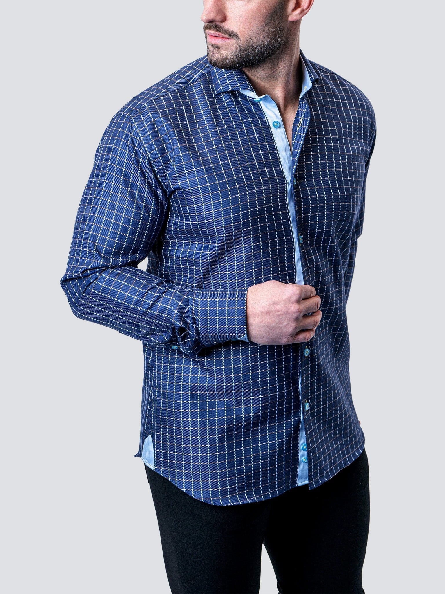 Eins Royal Check Blue Shirt