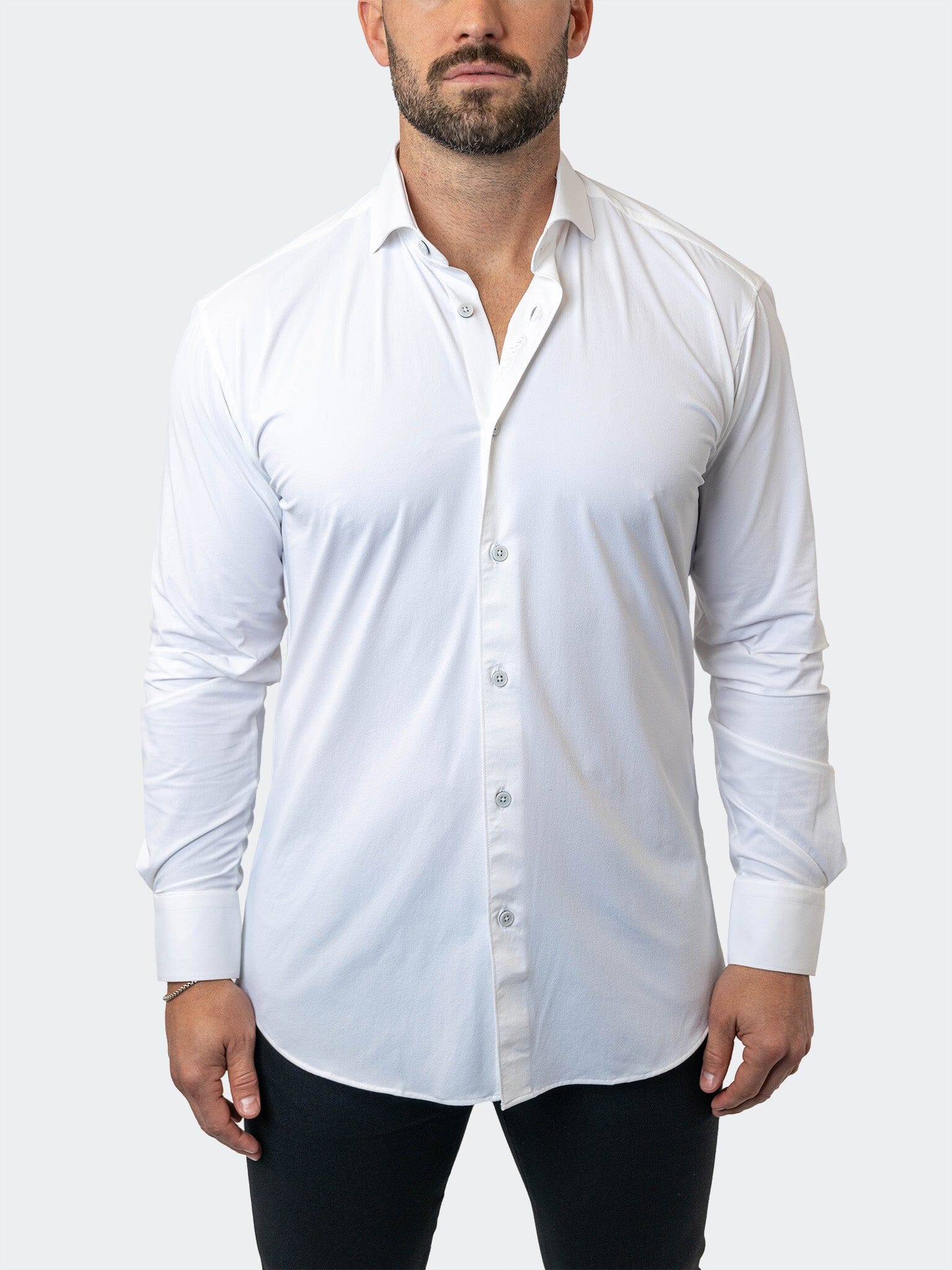 Perm Eins StretchCore White Shirt – Maceoo