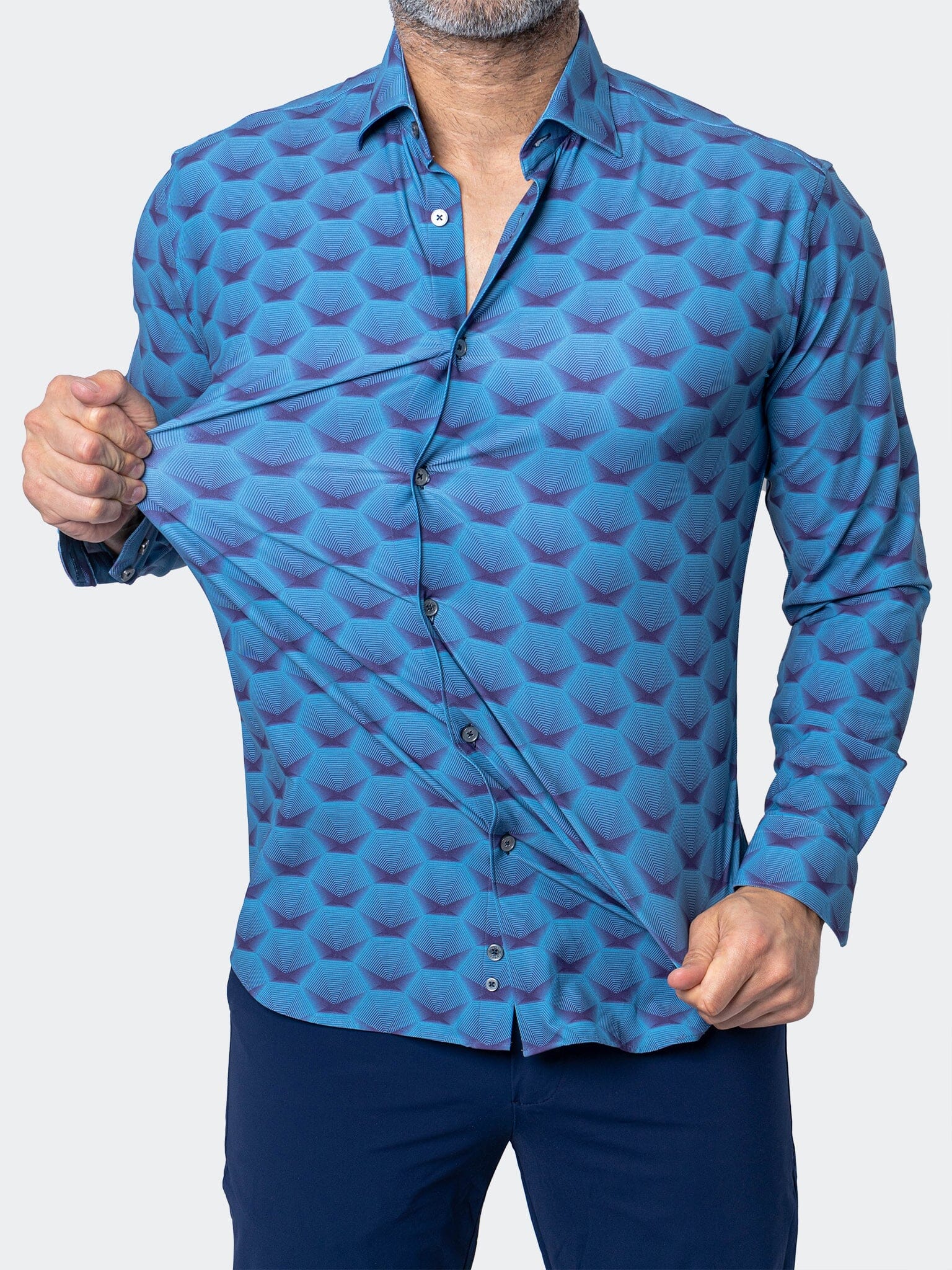Eins StretchHorizon Blue Shirt