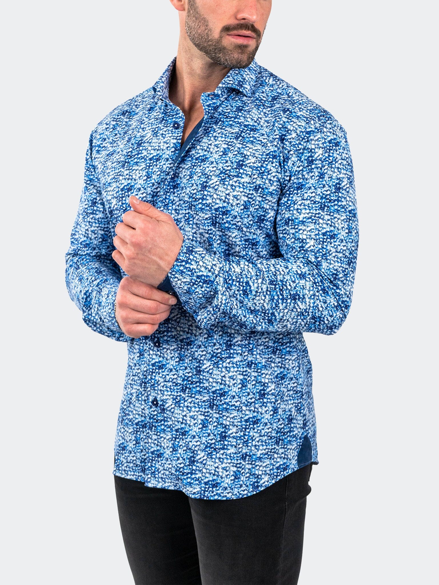 Eins StretchIceCubes Blue Shirt